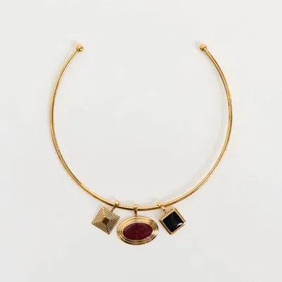 Heaven Mayhem Women's Solene Choker Charm Bundle Set In Gold In Red