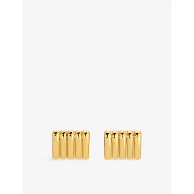 Heaven Mayhem Womens Gold/silver Clemmie Brass Stud Earrings In Multi