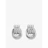 Heaven Mayhem Womens Baby Knot Silver-plated Brass Earrings In Metallic