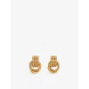 Heaven Mayhem Baby Knot Multi Row Drop Earrings In Gold