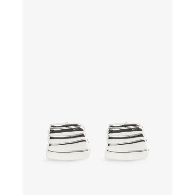 Heaven Mayhem Womens  Vase Silver-plated Brass Stud Earrings