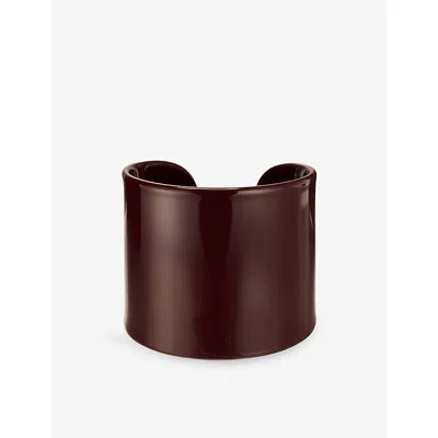 Heaven Mayhem Womens Marbella Resin Bangle Burgundy