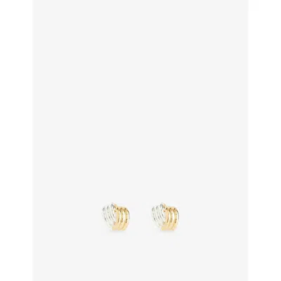 Heaven Mayhem Womens Mixed Clove 18ct Gold Pvd And Sliver Plated Stainless-steel Earrings