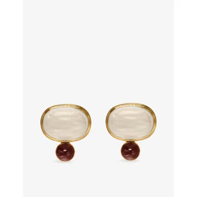 Heaven Mayhem Womens Solara 18ct Gold Pvd Plated Stainless-steel Earrings