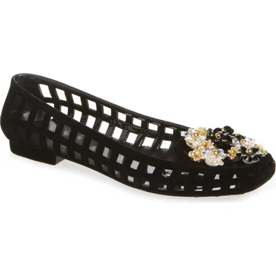 Heavenly Jelly Aura Jelly Ballet Flat In Black