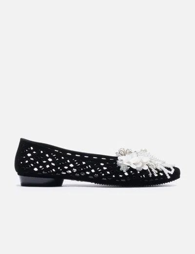 Heavenly Jelly Burst Embellished Laser-cut Ballet Flats In Multi