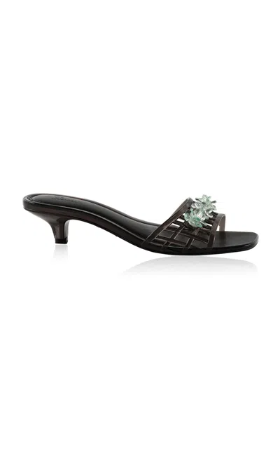 Heavenly Jelly Dew Embellished Jelly Mule In Blue