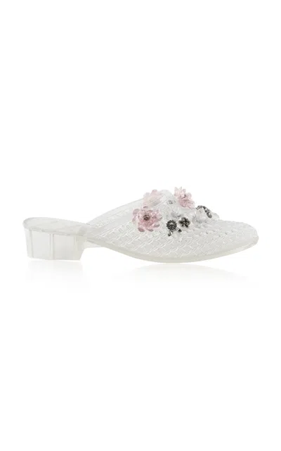 Heavenly Jelly Dulcet Embellished Jelly Mule In Transparent