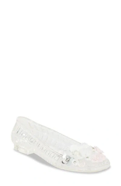 Heavenly Jelly Fleck Jelly Ballet Flat In Transparent