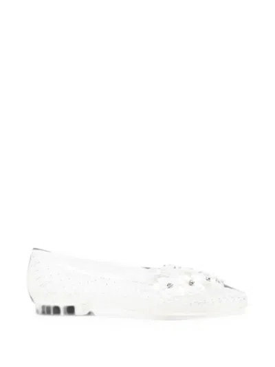 Heavenly Jelly Flower-embellished Flat Pumps In Multi