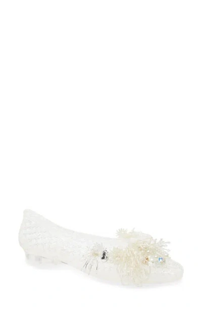 Heavenly Jelly Glam Jelly Ballet Flat In White