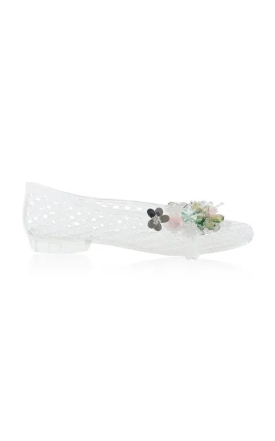 Heavenly Jelly Glowen Embellished Jelly Shoes In Transparent