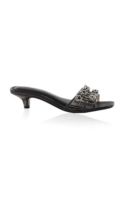 Heavenly Jelly Grace Embellished Jelly Mule In Black