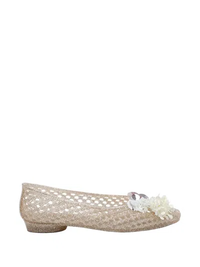 Heavenly Jelly Mesh Ballet Flats In Neutral