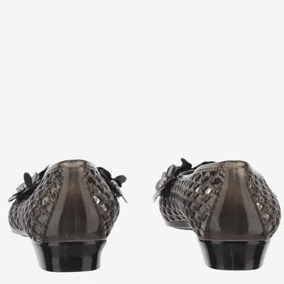 Heavenly Jelly Mesh Floral-appliqué Ballerina Flat In Black