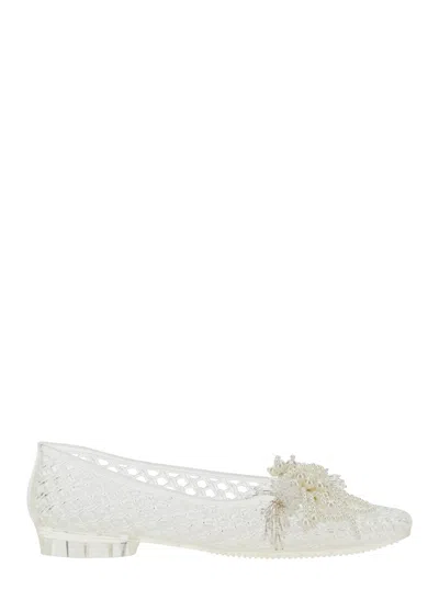 Heavenly Jelly Muse Ballet Flat In White
