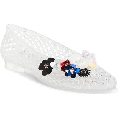 Heavenly Jelly Petal Jelly Ballet Flat In Transparent