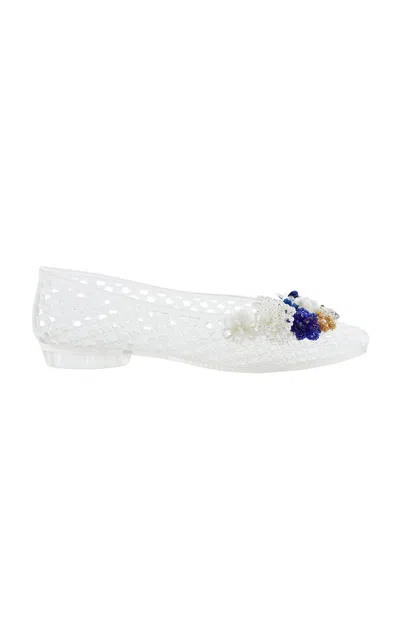 Heavenly Jelly Posy Embellished Jelly Shoes In Transparent