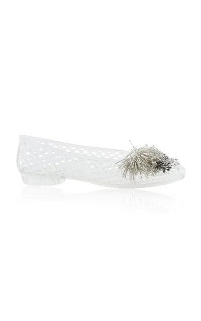 Heavenly Jelly Revel Embellished Jelly Shoes In White