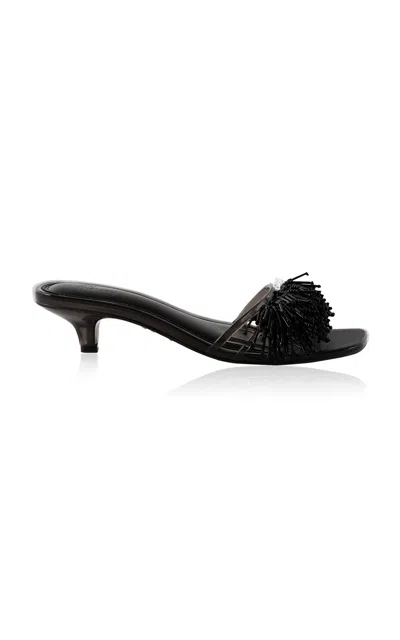 Heavenly Jelly Willow Embellished Jelly Mule In Black