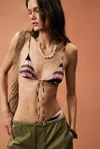 Heavy Manners For Fwrd Triangle Front Tie Bikini Top In Multi