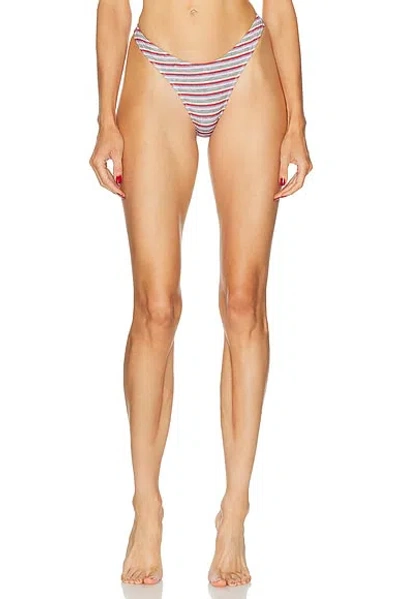 Heavy Manners High Cut Cheeky Bikini Bottom In Animal Print