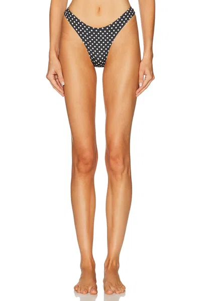 Heavy Manners High Cut Cheeky Bikini Bottom In Black