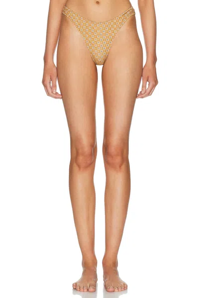 Heavy Manners High Cut Cheeky Bikini Bottom In Neutral
