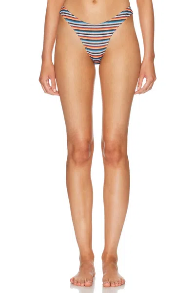 Heavy Manners High Cut Cheeky Bikini Bottom In Multi