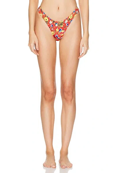 Heavy Manners High Cut Cheeky Bikini Bottom In Rockaway