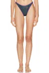 Heavy Manners High Cut Full Bikini Bottom In Blue
