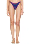 Heavy Manners High Cut Full Bikini Bottom In Blue