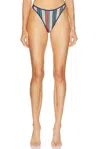 Heavy Manners High Cut Full Bikini Bottom In Multi