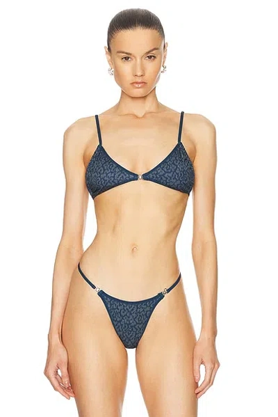 Heavy Manners Mini Triangle Bikini Top In Astor Place