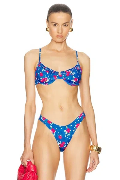 Heavy Manners Ruffle Bikini Top In East 19th