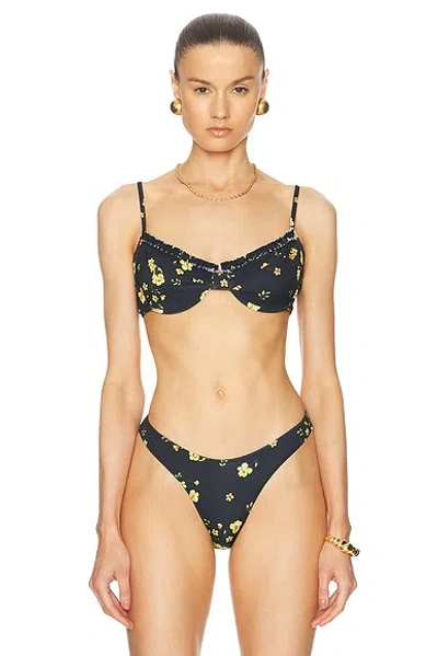 Heavy Manners Ruffled Underwire Bikini Top In East 78th