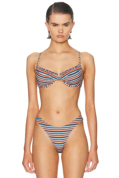 Heavy Manners Ruffled Up Underwire Bikini Top In Red