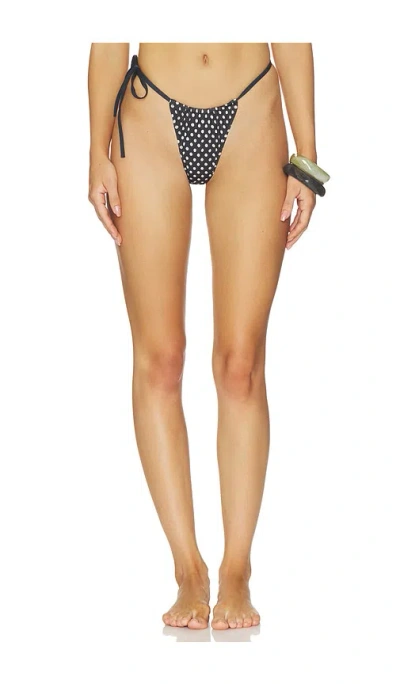 Heavy Manners Side Tie Bikini Bottom In Black
