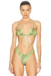 Heavy Manners Triangle Front Tie Bikini Top