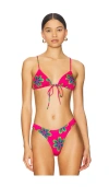 Heavy Manners Triangle Front Tie Bikini Top