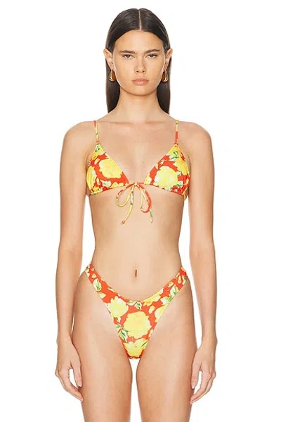 Heavy Manners Triangle Front Tie Bikini Top In Ludlow Street