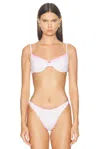Heavy Manners X Elsa Hosk Ruffled Up Underwire Bikini Top In One Scoop Of Vanilla With Sprinkles