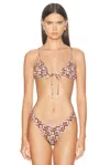 Shop Heavy Manners X Elsa Hosk Triangle Front Tie Bikini Top In Hotel Chelsea