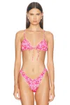 Shop Heavy Manners X Elsa Hosk Triangle Front Tie Bikini Top In Not Your Barbie