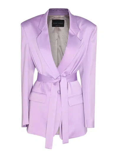 Hebe Studio Lilac Viscose The Lover Blazer In Multicolor