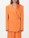 Hebe Studio Blazer  Woman Color Orange In Orange