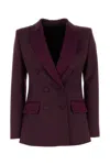 Hebe Studio The Georgia Blazer Soft Crepe-42 Nd  Female In Burgundysoftcrepe