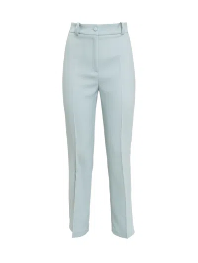 Hebe Studio Chic Cigarette Trousers In Azzurro