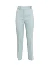 Hebe Studio The Smoking High Waist Cady Pants In Blue