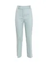 Hebe Studio The Smoking High Waist Cady Pants In Blue